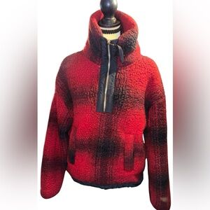 Abercrombie & Fitch Red and Black Sweater
